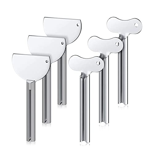 Newaner Spremi Dentifricio Manuale Metallo 6 Pezzi, Spremi Tubetti Dentifricio In Acciaio Inox, Strizza Dentifricio Per Cosmetici, Lucido Da Scarpe, P