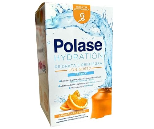 Polase Hydration Integratore Sali Minerali Magnesio Potassio Arancia, 12 Stick