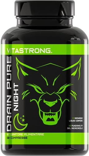 Detox Drenante Notte | Vitastrong Drainpure Night Dimagrante | Per Perdita Peso, Depurativo E Diuretico | Elimina Tossine E Liquidi | Made In Italy Al