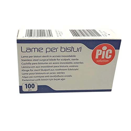 Pic Lama Per Bisturi Sterili Misura 15, 100 Pezzi