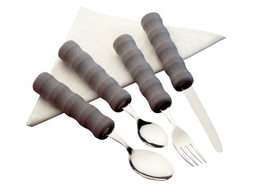 Homecraft Lightweight Foam Handled Cutlery, Set (Eligible For Vat Relief In The Uk) For Elderly & Disabled, Arthritis Or Weak Grip, Fork, Knife, Spoon