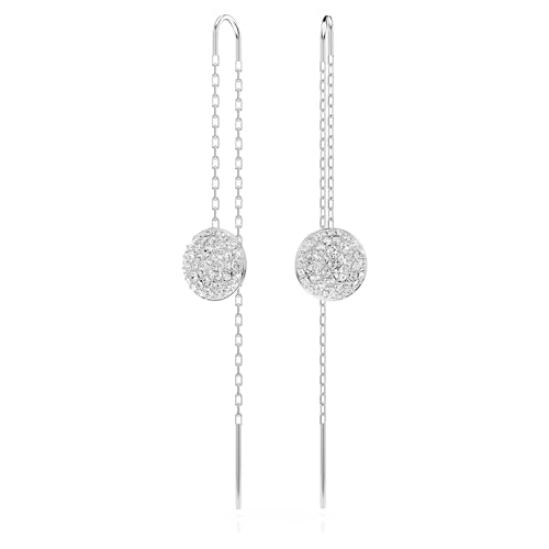 Swarovski Orecchini Pendenti Meteora, Bianchi, Placcato Rodio