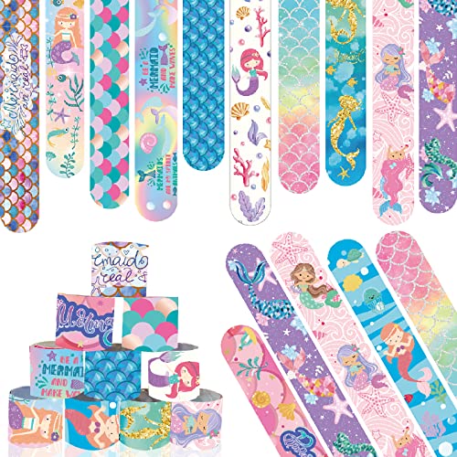 Acuiwer Braccialetti Slap 24 Pezzi Unicorno Slap Bracelets Schiaffo Bracciali Gadget Compleanno Bambini Festa Bomboniere Regalo Ragazze