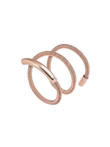 Breil - Bracciale Da Donna Collezione New Snake Steel Tj2839 - Gioiello Modellabile Al Polso In Maglia In Acciaio Lucido Con Elemento Rigido - Lunghez