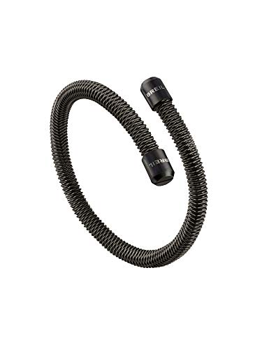Breil, Collezione New Snake, Bracciale Unisex In Acciaio Satinato Ip Gun, Leggero, Morbido E Malleabile, Indossabile In Diversi Modi, Lunghezza 22 Cm,