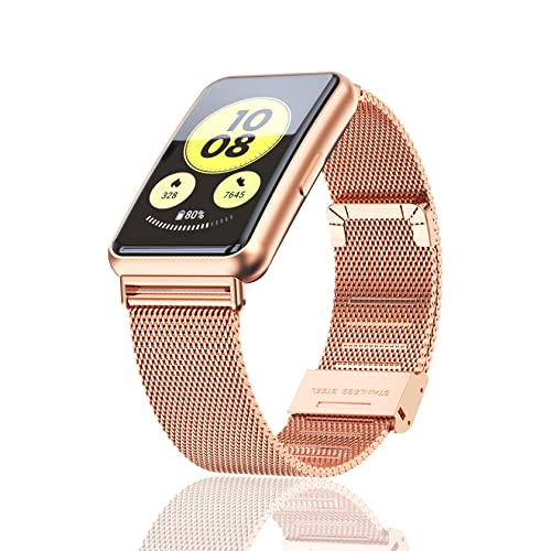 Tovioc Cinturino Compatibile Con Huawei Watch Fit/Huawei Watch Fit New, Cinturino In Acciaio Inossidabile Da Adatto Per Huawei Watch Fit/Huawei Watch