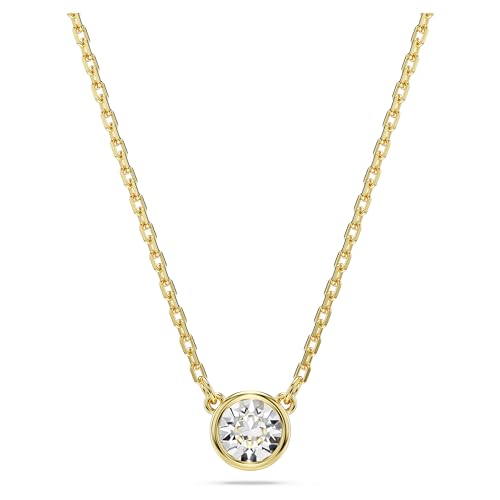 Swarovski Pendente Imber, Taglio Tondo, Bianco, Placcato Color Oro