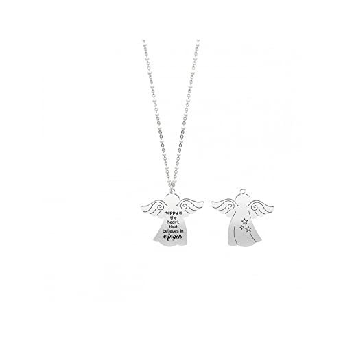 Collana Kidult In Acciaio E Smalti Angelo | Happiness – Spirituality – 751002