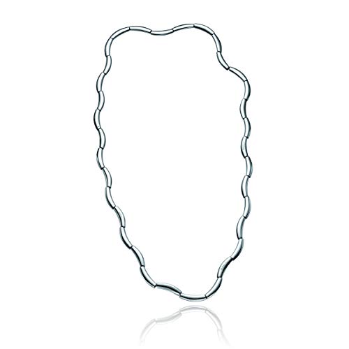 Breil, Collezione Flowing, Gioiello Donna In Acciaio Lucido, Bracciale - Collana, Versatile, Indossabile In Diversi Modi, Chiusura A Doppio Moschetton