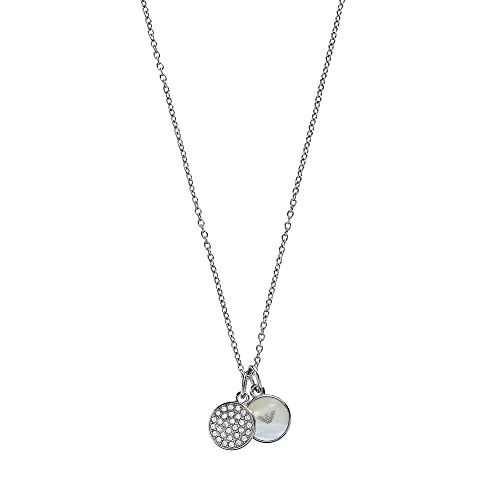 Emporio Armani Collana Da Donna, 40,00 Cm +/- 3,00 Cm Collana In Acciaio Argentato, Egs2156040