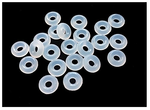 Fontee 40Pcs Clear Elastico Gomma Silicone Ring Stoppers Per Il Braccialetto In Rilievo Handmade Dei Branelli Di Vetro Dei Monili
