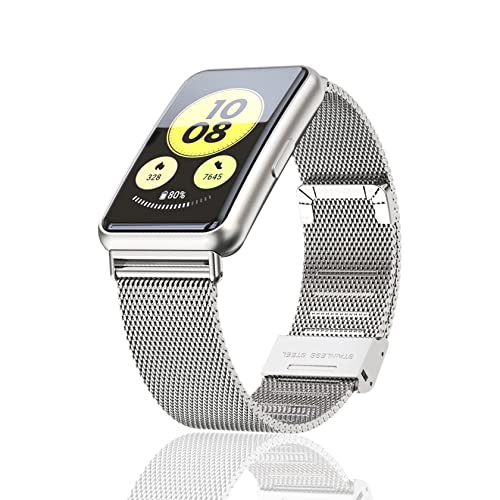 Tovioc Cinturino Compatibile Con Huawei Watch Fit/Huawei Watch Fit New, Cinturino In Acciaio Inossidabile Da Adatto Per Huawei Watch Fit/Huawei Watch