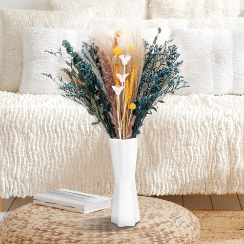 Sosayet Fiori Secchi Decorativi, 57 Pezzi Erba Della Pampas Per Home Decor, Pampa Naturale Grass Soffici Fronde Lagurus Eucalipto Per Matrimoni, Feste