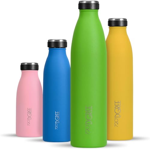 720°Dgree Borraccia Termica 1 Litro “Milkybottle“ - Senza-Bpa Prova Di Perdite - Bottiglia Acqua Termiche In Acciaio Inox - Borracce Perfetto Per Beva
