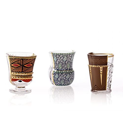 Seletti Hybrid Bicchieri Rodina Set Di 3
