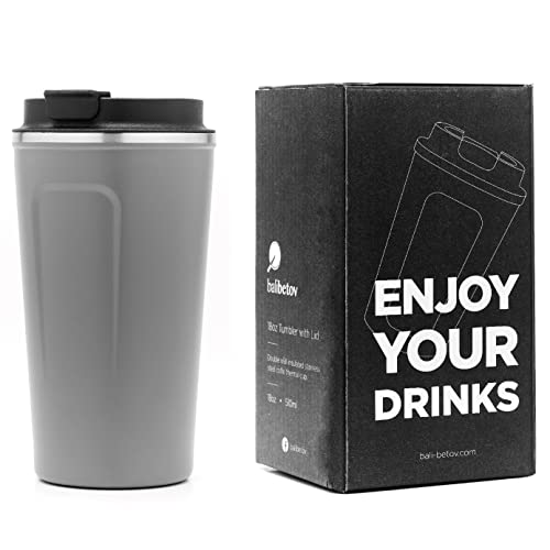 Balibetov 510Ml Tazza Termica, Tazza Da Viaggio Per Caffe, Beuta Da Vuoto In Acciaio Inossidabile, Tazza Termica Da Viaggio Con Coperchio A Prova Di P