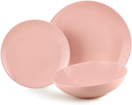 Servizio Piatti Carioca Rosa 18 Pz Fade Maison