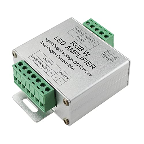Joylit Amplificatore 4 Canali 4X6A Rgbw Del Segnale Dc12V 24V Ripetitore Di Segnale Dati Per Smd 3528 5050 Led Striscia Led Rgbw