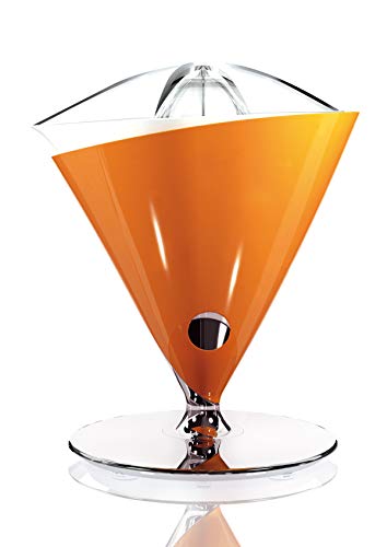 Bugatti, Vita, Spremiagrumi Elettrico Con Caraffa In Vetro Soffiato Temperato Inclusa, Capacità 0.6 Litri, Filtro In Acciaio Inox, 80 W (Arancio)