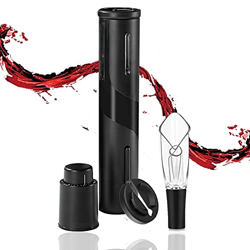 Iraxpro Cavatappi Elettrico,Cavatappi Professionali,Cavatappi Vino,4 In 1Apribottiglie Elettrico Con Tagliapasta Stagnola,Tappo Vino Sottovuoto,Versat