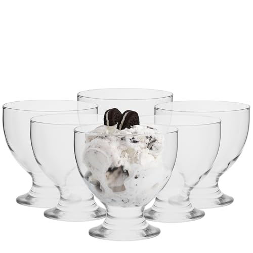Trend For Home Coppette Gelato Ciotole Gelato | 475 Ml | Set Da 6 Pezzi | Coppette Per Gelato Vetro Ciotoline Vetro Con Piedino | Lavabile In Lavastov