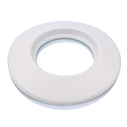 Tygerix® Rosone Coprimuro Bianco In Gomma Epdm Da 100 Mm | Rosetta Flessibile Per Copertura Tubi Di Caldaie Stufe E Qualsiasi Impianto | Resistente Al
