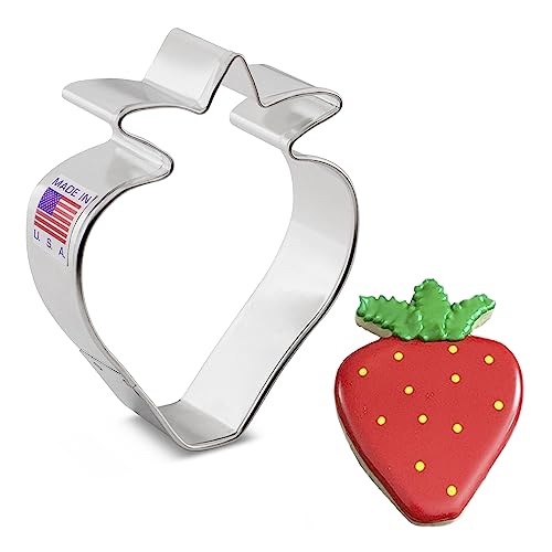 Formina Per Biscotti Stampo A Forma Di Fragola 8,3 Cm, Prodotto Negli Stati Uniti Da Ann Clark
