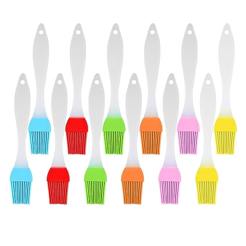 12 Pennelli Da Forno, Pennello Per Olio Da Cucina, Pennello Da Forno, Pennello In Silicone Resistente Alle Alte Temperature, Per Grigliare, Cucinare,