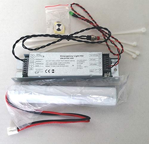 Kit Emergenza Alimentatore Anti Black Out Per Luci Led Con Driver Esterno Con Batteria 3.6V 3.0Ah