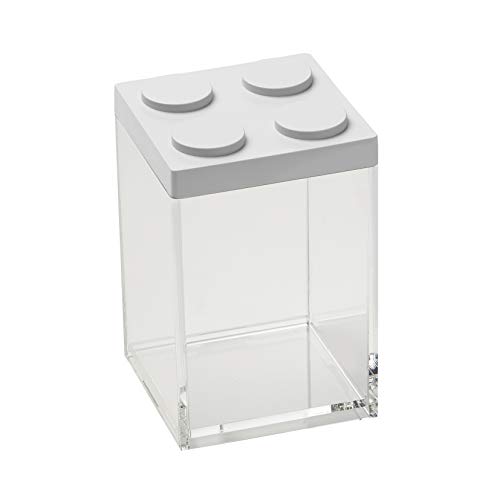 Omada Design Contenitore Mattoncino Per Alimenti Da 1L Con Coperchio Impilabile E Recipiente Trasparente Di Alta Qualità - Linea Brickstore