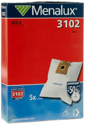 Menalux 3102 Sacchetti Per Aspirapolvere, 5 Pezzi