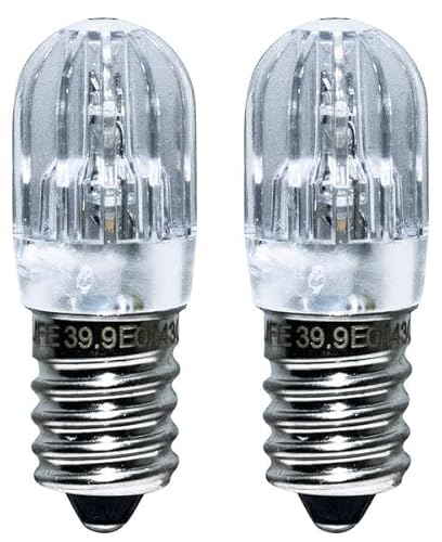 Life Eci Elettroforniture 2 Pezzi 39.9E0143C Lampada Votiva Led Candela Mini, E14, 0.5W, 40Lm, 360°, 2700K, 10-24V, 47 * 16Mm