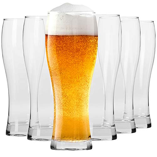 Krosno Alti Bicchieri Birra Weizen Vetro 0,5 Litri | Set Di 6 | 500 Ml | Collezione Chill | Perfetto Per Casa E Feste | Adatto Alla Lavastoviglie