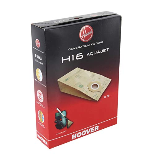 Hoover H16 Sacchetti Per Aspirapolvere A Doppio Strato, Anti Odore, Originali, 5 Pezzi, Carta
