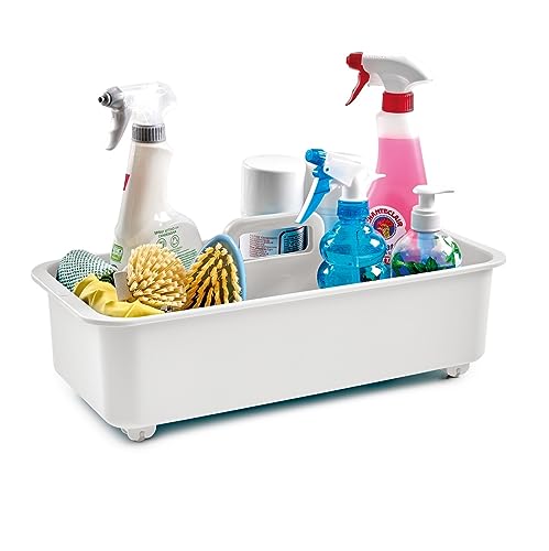 Snips Sottolavello, Organizer Sottolavello Cucina, Organizer Cucina, Porta Detersivi Salvaspazio, Cestello Sottolavello Con Ruote, Colore Bianco, Made
