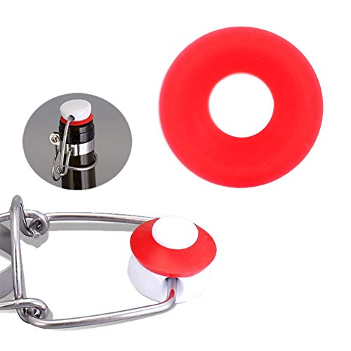 Jeffergarden 25Pcs Guarnizioni Grolsch In Silicone Rosso Per Altalena Flip Top Bottle Birra Fatta In Casa Bottiglia Di Birra Guarnizioni Rosse