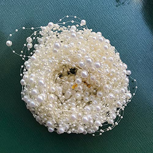 Haobin 20 Articolo Bianco Cordoncino Perle Bianche Ghirlanda Perle Decorative Decorazioni Fai Da Te Matrimonio Decorazione Della Tavola Deco Della Fes