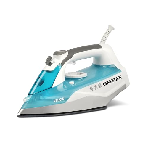 G3 Ferrari G40021 Ferro Da Stiro A Vapore Ermes, 2500 Watt, Piastra In Ceramica, Capacità 340Cc, 150 G/Min, Funzione Self-Clean, Anti-Calcare E Anti -