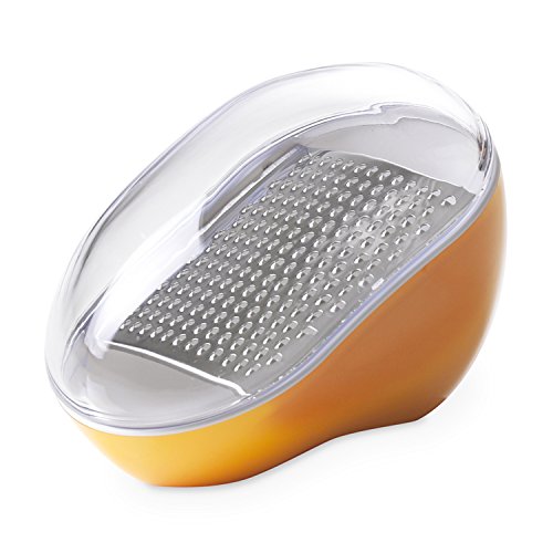 Omada Design Grattugia Formaggio Manuale Con Lama In Acciaio Inox Asportabile E Coperchio Salvafreschezza, Lavabile In Lavastoviglie, Linea Trendy, Gi