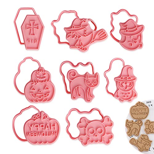 Formine Per Biscotti Di Halloween, 3D Formine Per Biscotti A Forma Di Cottura Set, Formine Per Biscotti In Plastica Riutilizzabili Cappello Da Strega