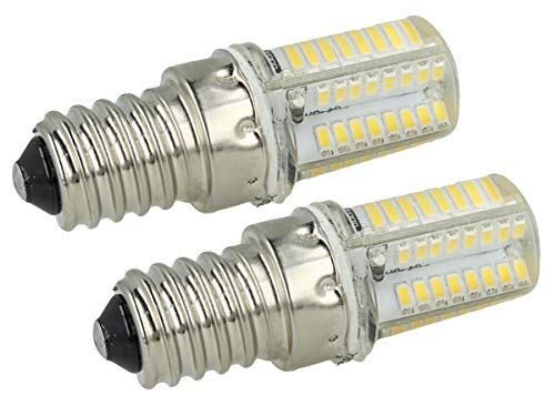 Ledlux 2 Pezzi Lampadina Led Tubolare E14 3.5W 220V Per Cappa Da Cucina Illuminazione A 360° Con Silicone Protezione Bianco (4500K)