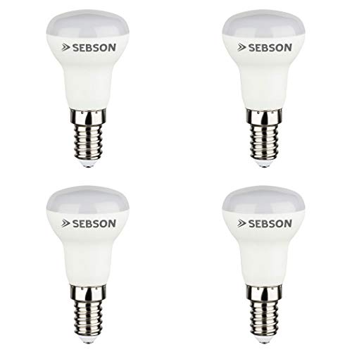 Sebson 4X Led E14 Lampadina 3W Luce Calda 3000K, Sostituito 20W, 200Lm, Ra97, 230V Led Lampada Senza Sfarfallio, E14 R39 Riflettore