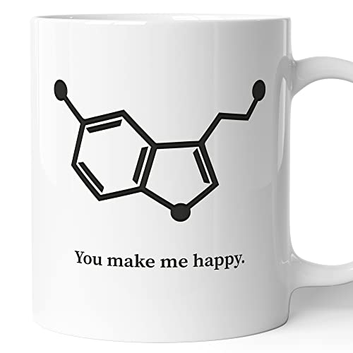 Al Production Tazza Mug In Ceramica - You Make Me Happy - Serotonina - Idea Regalo