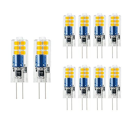 Bangshuo G4 Led Lampadina 2W Equivalenti 20W Lampada Alogena,Bianco Caldo 3000K Lampada Led G4 200Lm,Non Dimmerabile Ac 220-240V G4 Senza Sfarfallio--