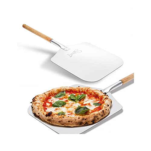Spice - Forno Pizza Diavola E Caliente Pietra Refrattaria 400 Gradi Resistenza Circolare (Pala Alluminio 32 Cm)