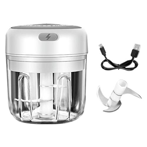 Stecto T.Y.G.F Mini Tritatutto Elettrico, 100 Ml, Robot Da Cucina Elettrico Portatile, Tritatutto Elettrico Per Cipolle, Tritatutto Con Ricarica Usb,