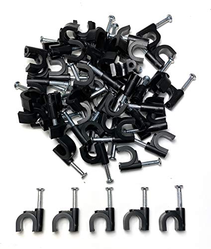 Clips Nero Cavo Rotondo 8Mm