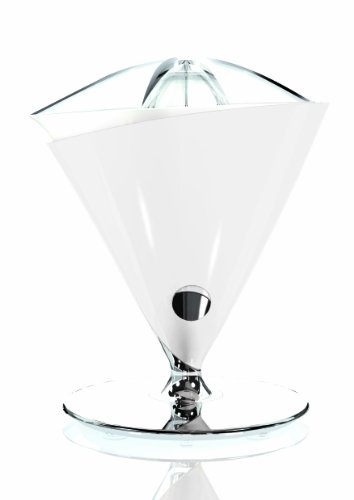 Bugatti, Vita, Spremiagrumi Elettrico Con Caraffa In Vetro Soffiato Temperato Inclusa, Capacità 0.6 Litri, Filtro In Acciaio Inox, 80 W (Bianco)