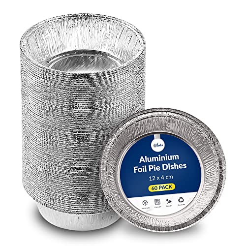Ebake Vaschette Alluminio - 12 Cm De Large Contenitori Alluminio Per Friggitrice Ad Aria - Teglia Alluminio Rotonda Pour Petits Gâteaux Tartelettes Et