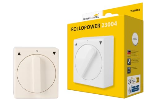 Schellenberg 23004 Interruttore Per Controllo Manuale Motore Tapparelle Elettriche, Con Pulsante E Funzione Di Bloccaggio, Montato In Superficie, 5 Po